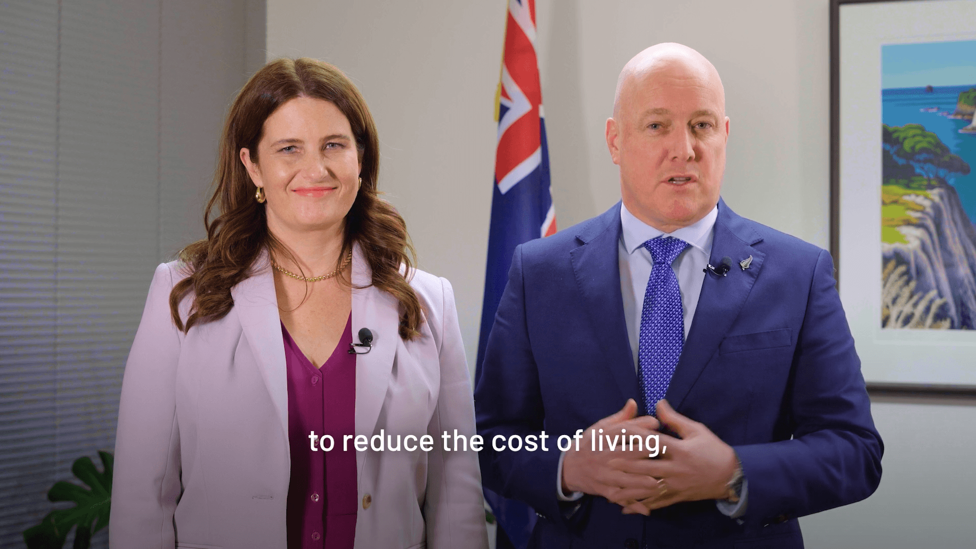 Prime Minister Christopher Luxon and Minister of Finance Nicola Willis deliver Budget 2024